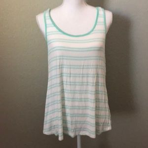 Striped mint green top